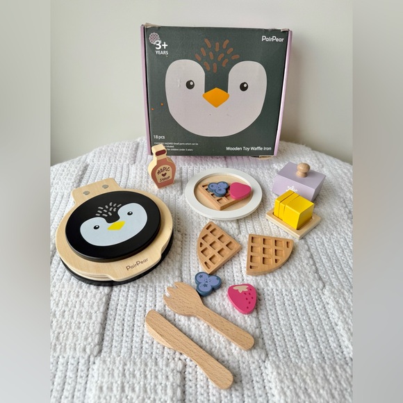 Pair Pear Other - PairPear Wooden Waffle Maker Toy Food Playset